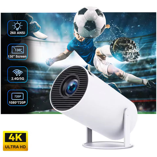 Projector HY300 PRO 4K Android 11 Dual Wifi6 260ANSI Allwinner H713 BT5.0 1080P 1280*720P