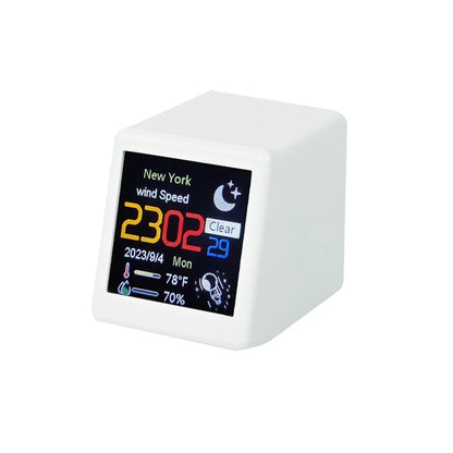 MINI Size Smart WIFI Weather Station Clock for Game Room Decoration. DIY Cute GIF Animations and Electronic Album Function